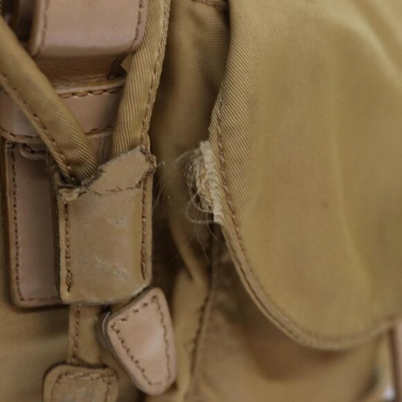 PRADA Backpack Nylon Beige Auth 73873 - Picture 9 of 16